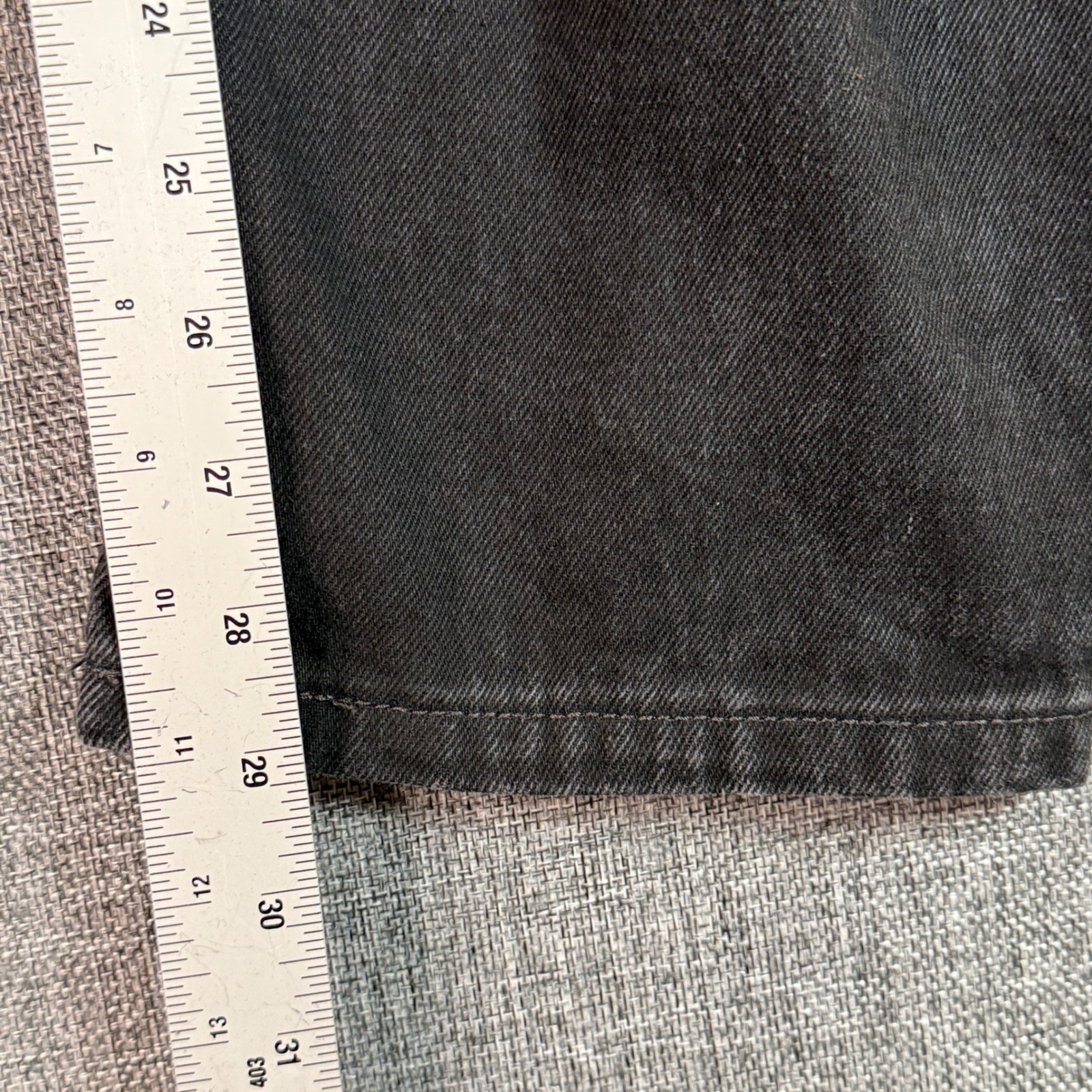 Levi’s 505 Jeans Mens Black Regular Fit Straight Leg Denim | 30×29