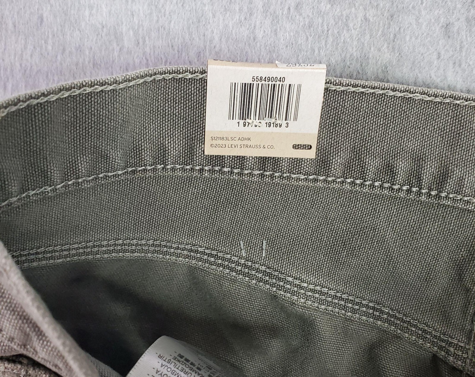 Levis 568 Stay Loose Carpenter Jeans FITS 29X30 tag sz 29×32 Gray Relaxed Canvas