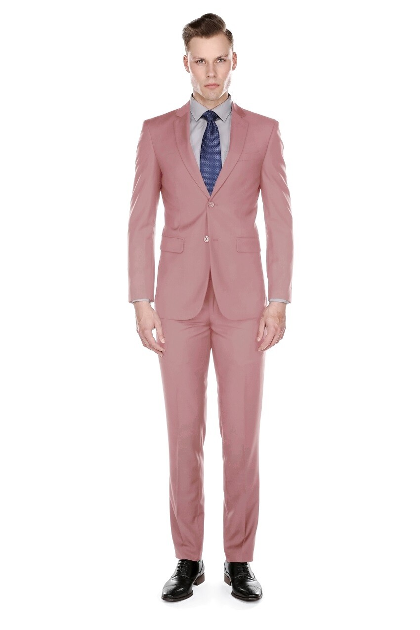 Braveman Men’s Formal Two Piece 2-Piece Slim Fit Cut Suit Set