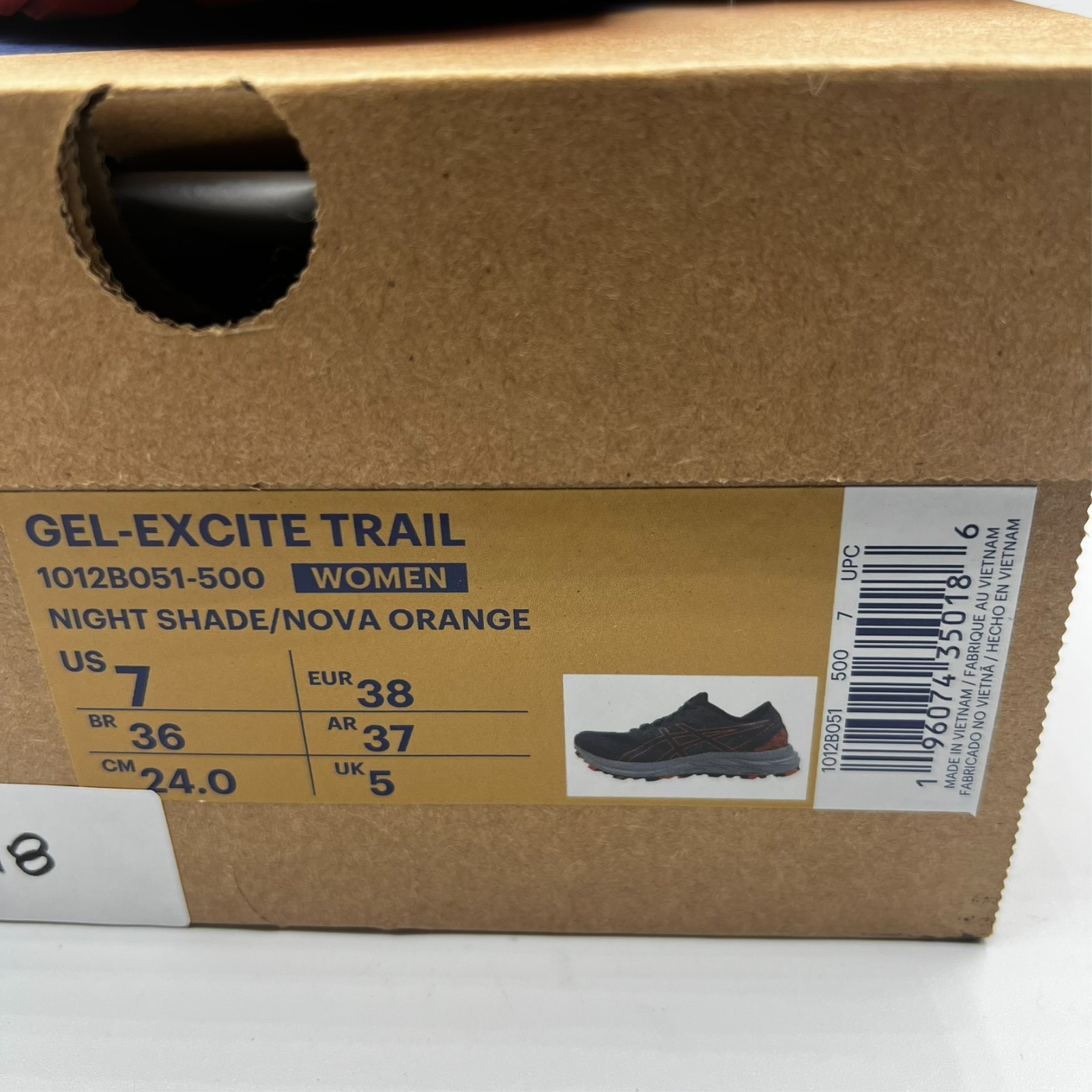 ASICS Gel-Excite Trail~Color Night Shade/Nova Orange Sneakers Women’s 7 NEW