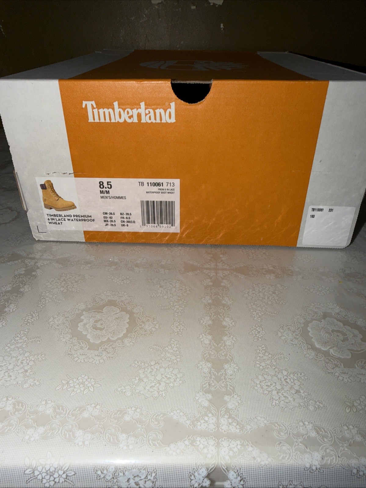 Timberland Men’s 6-inch Premium Waterproof Boot, Wheat Size 8.5M