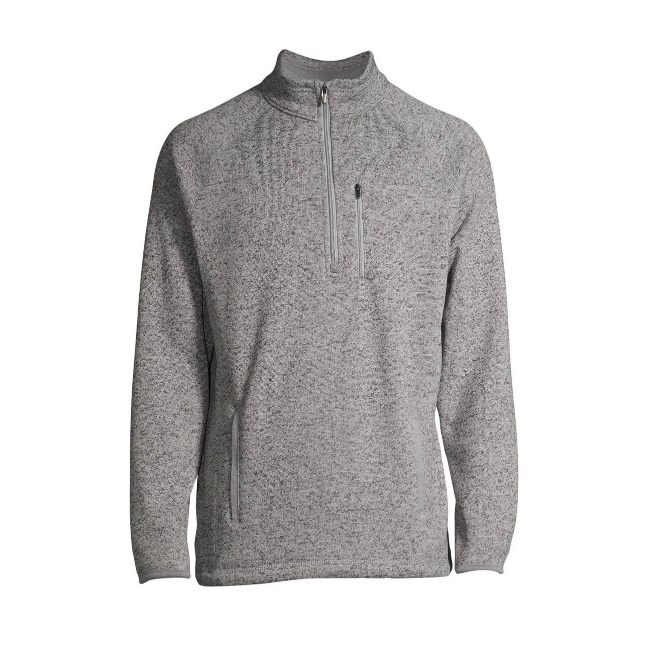 NWT George Men’s Grey Half-Zip Fleece Sweater – Size Small, Casual & Comfortable