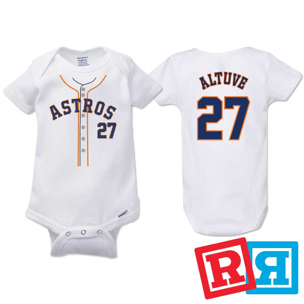 Houston Astros Jose Altuve Baseball Gerber Baby Onesie® Cotton Bodysuit
