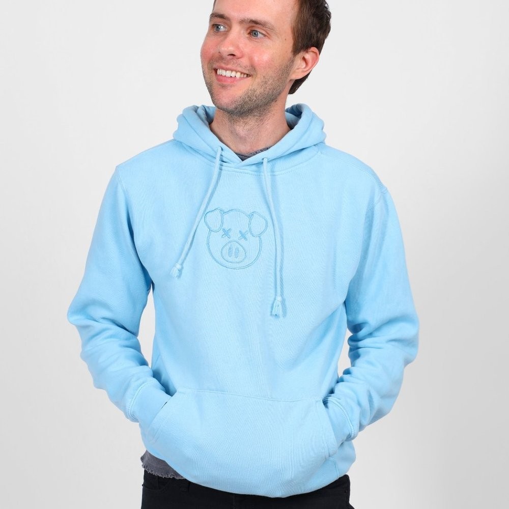 Shane Dawson Merch Blue Pig Hoodie Authentic Size S