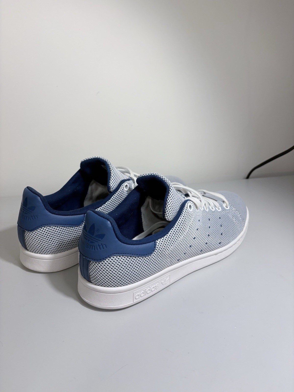 adidas Stan Smith Mesh S81874 Men’s 11 White Blue Sneakers Rare 2016