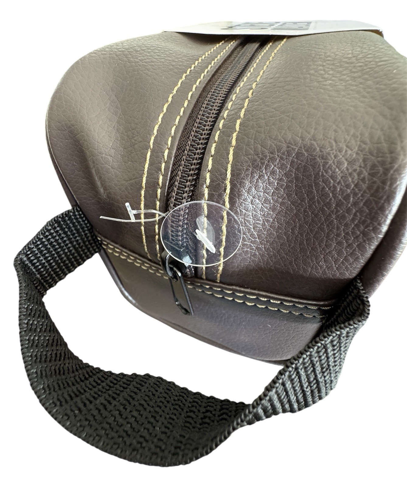 Steve Madden Travel Toiletry Bag Vegan Leather Brown Color