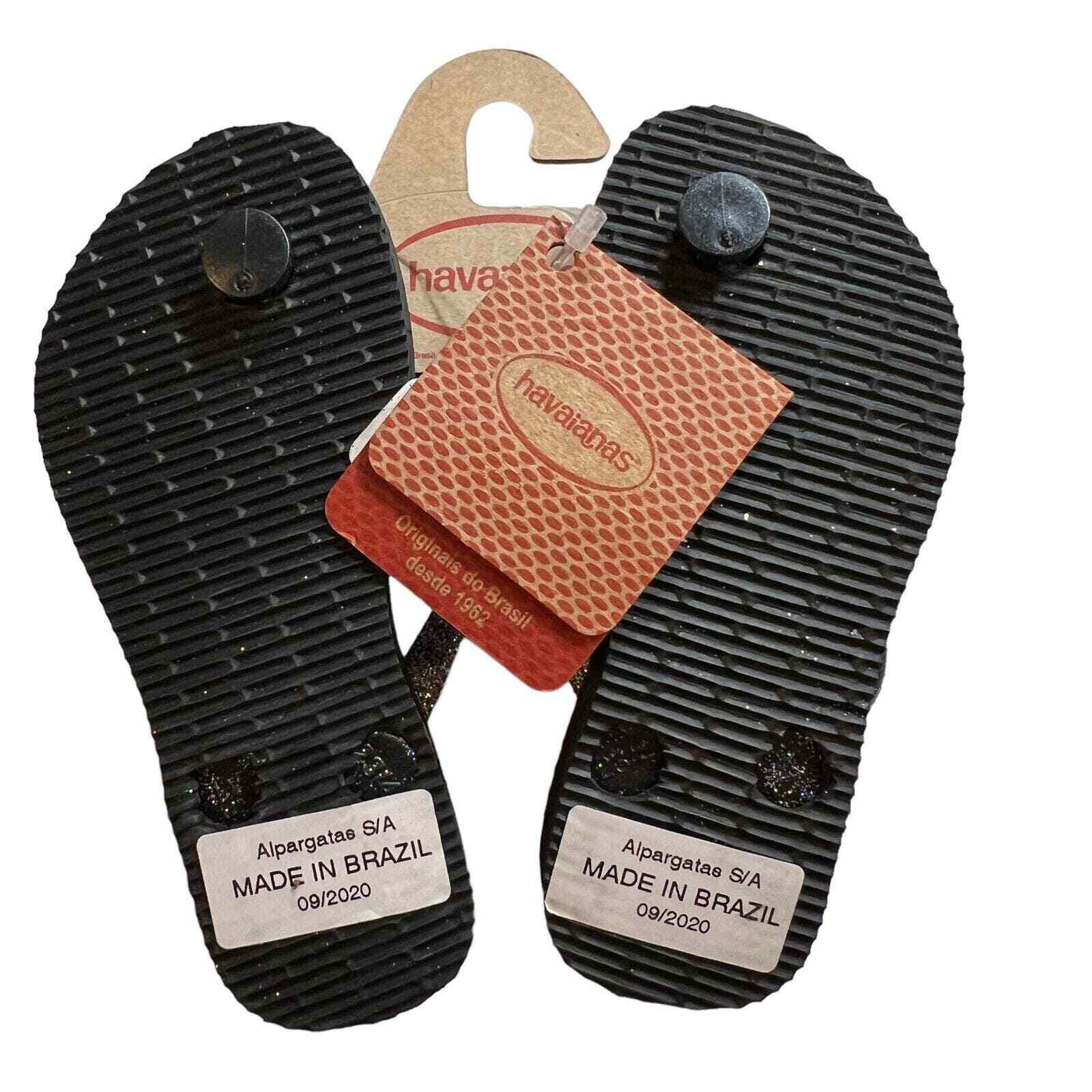 Havaianas Kids Slim Glitter Flip Flops Size 11/12 New