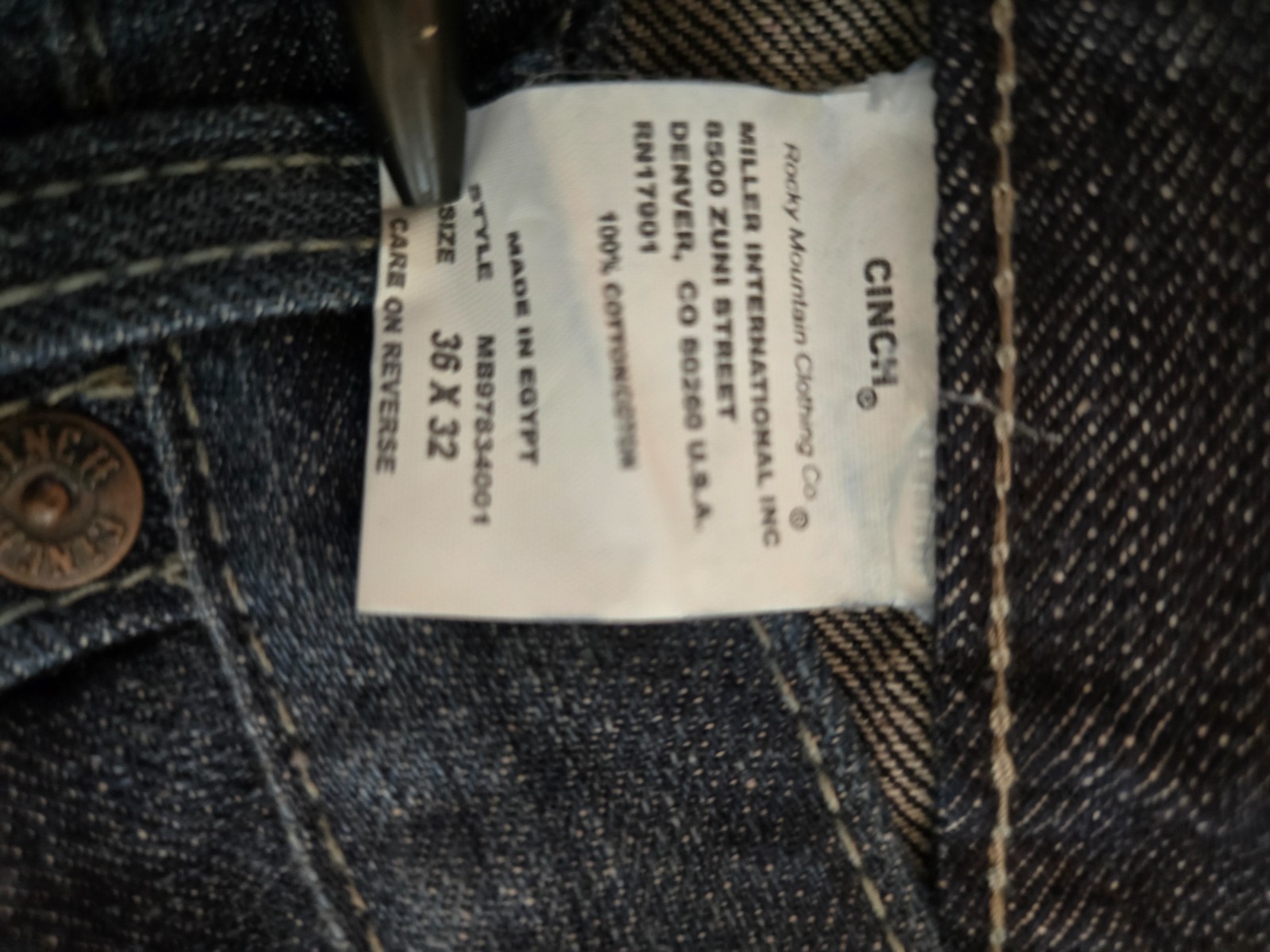 mens cinch jeans 38×32 gold lable