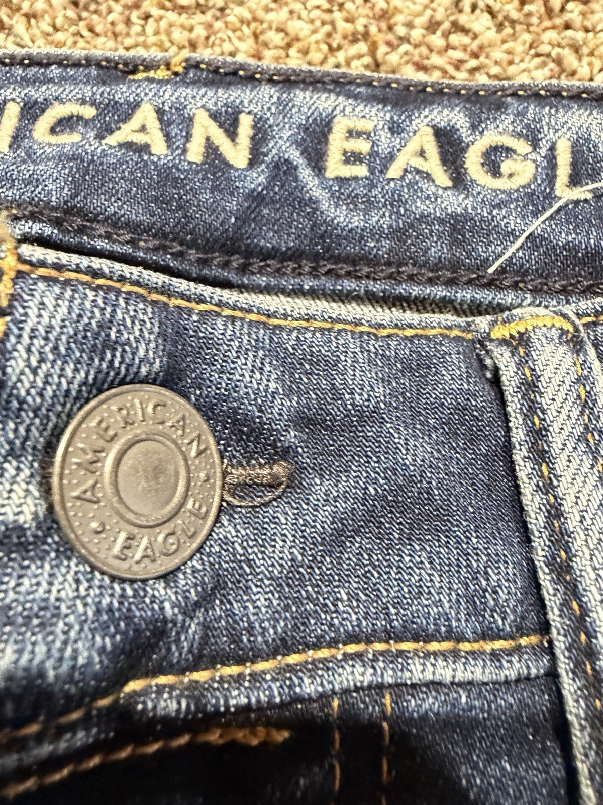 American Eagle Men Jeans Size 30 Blue Denim 30X34 Slim Air Flex Plus