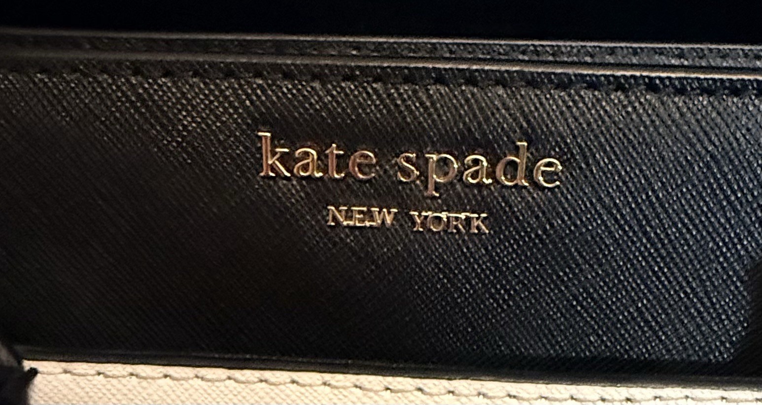 Authentic Kate Spade New York Black/White Colorblock Satchel Top Handle