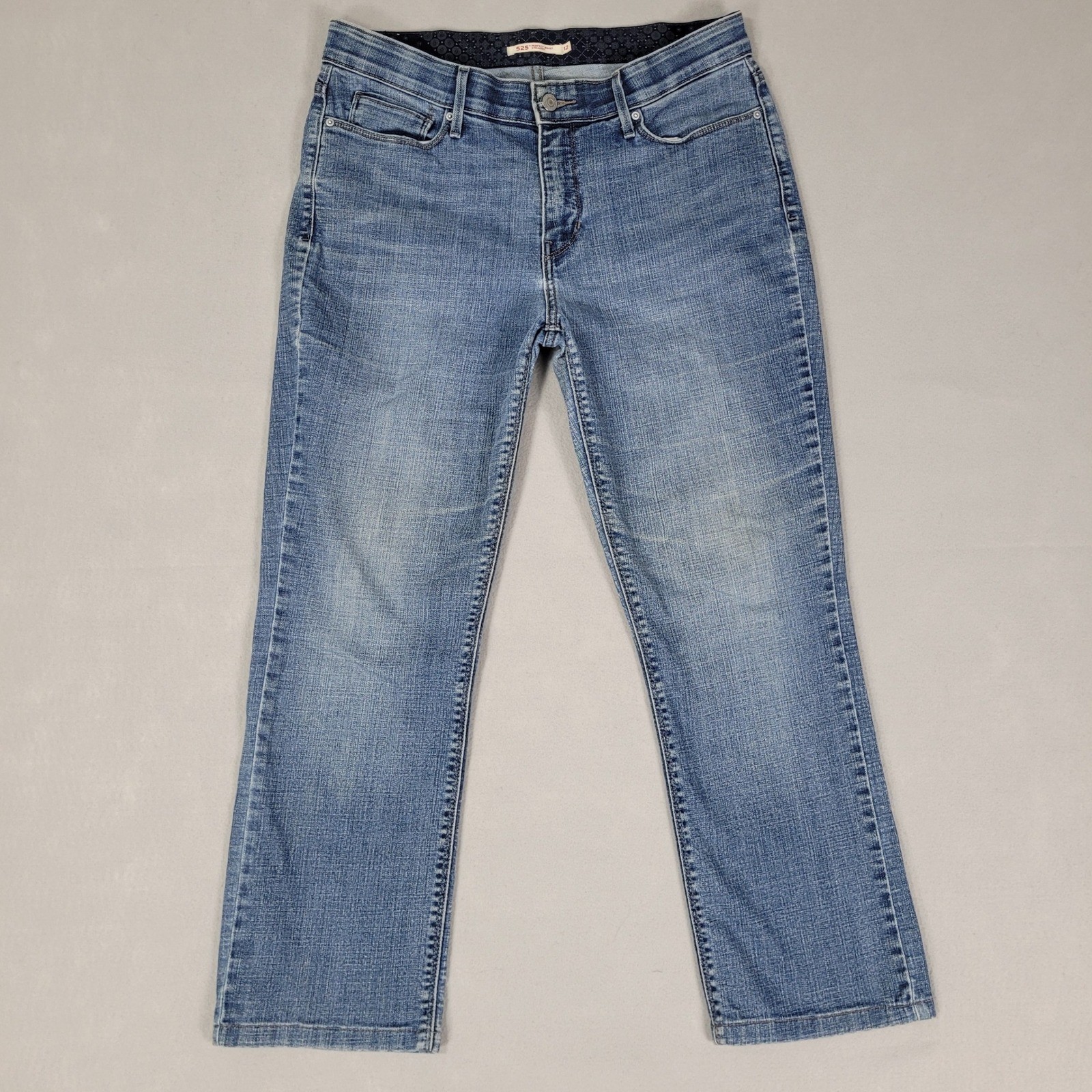 Levi’s 525 Jeans Women’s 12 31×28* Blue Perfect Waist Straight Fit Stretch Denim