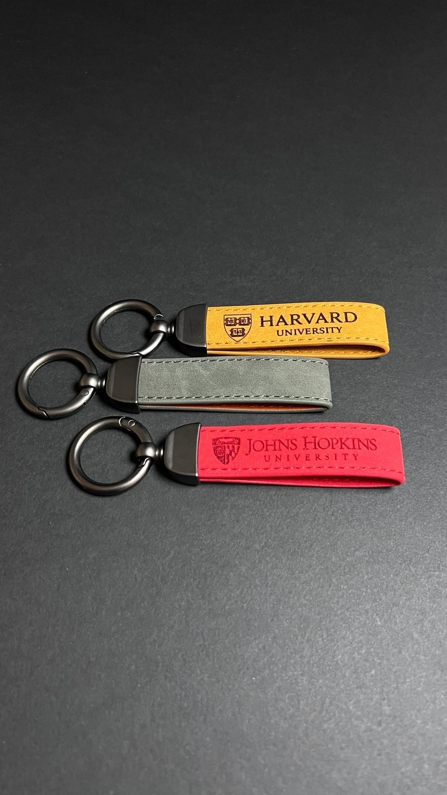 Personalized Leather Keychain Custom Name Logo Text Gift for Men and Women