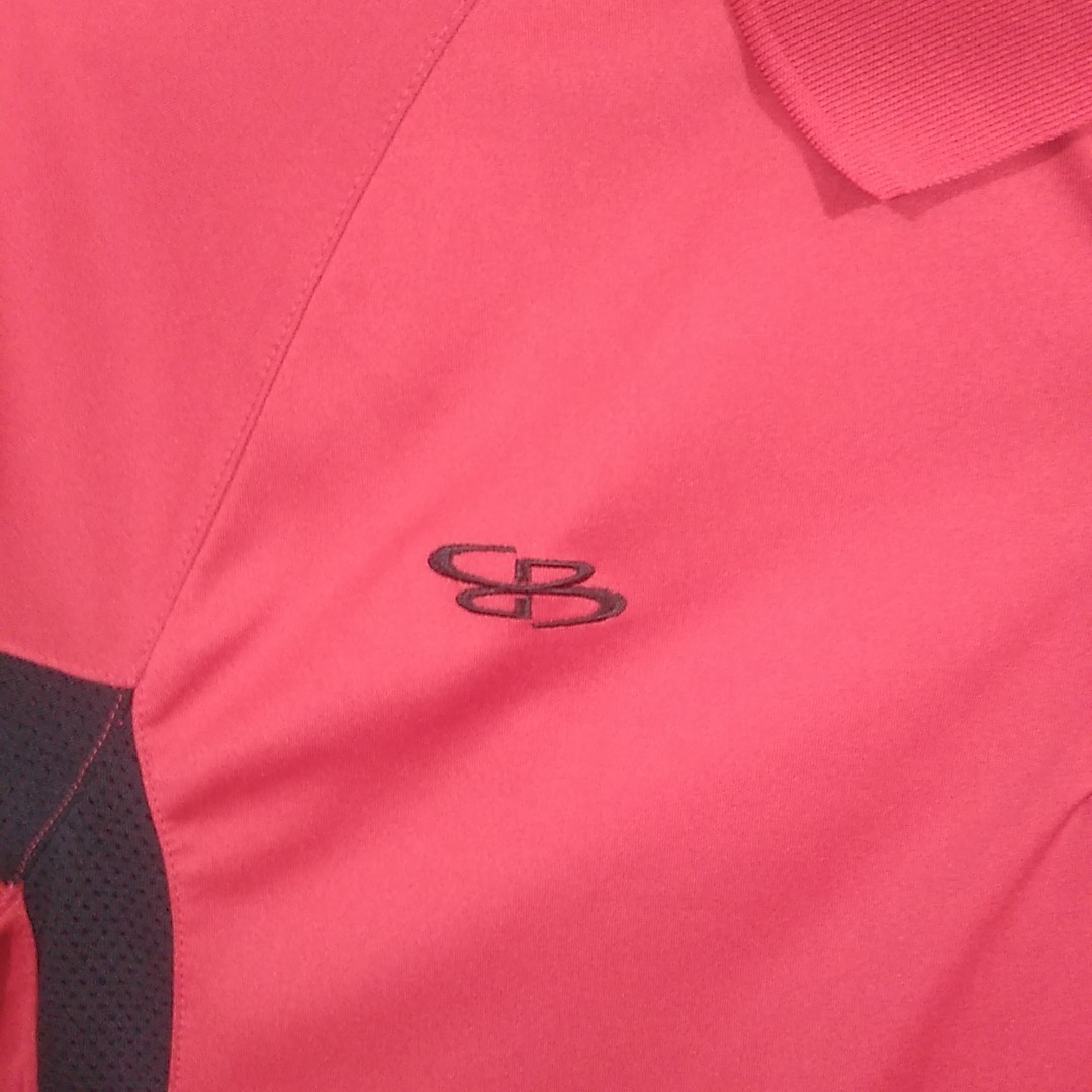 Boombah Mens Polo Shirt XXL Short Sleeve Red With Black Trim