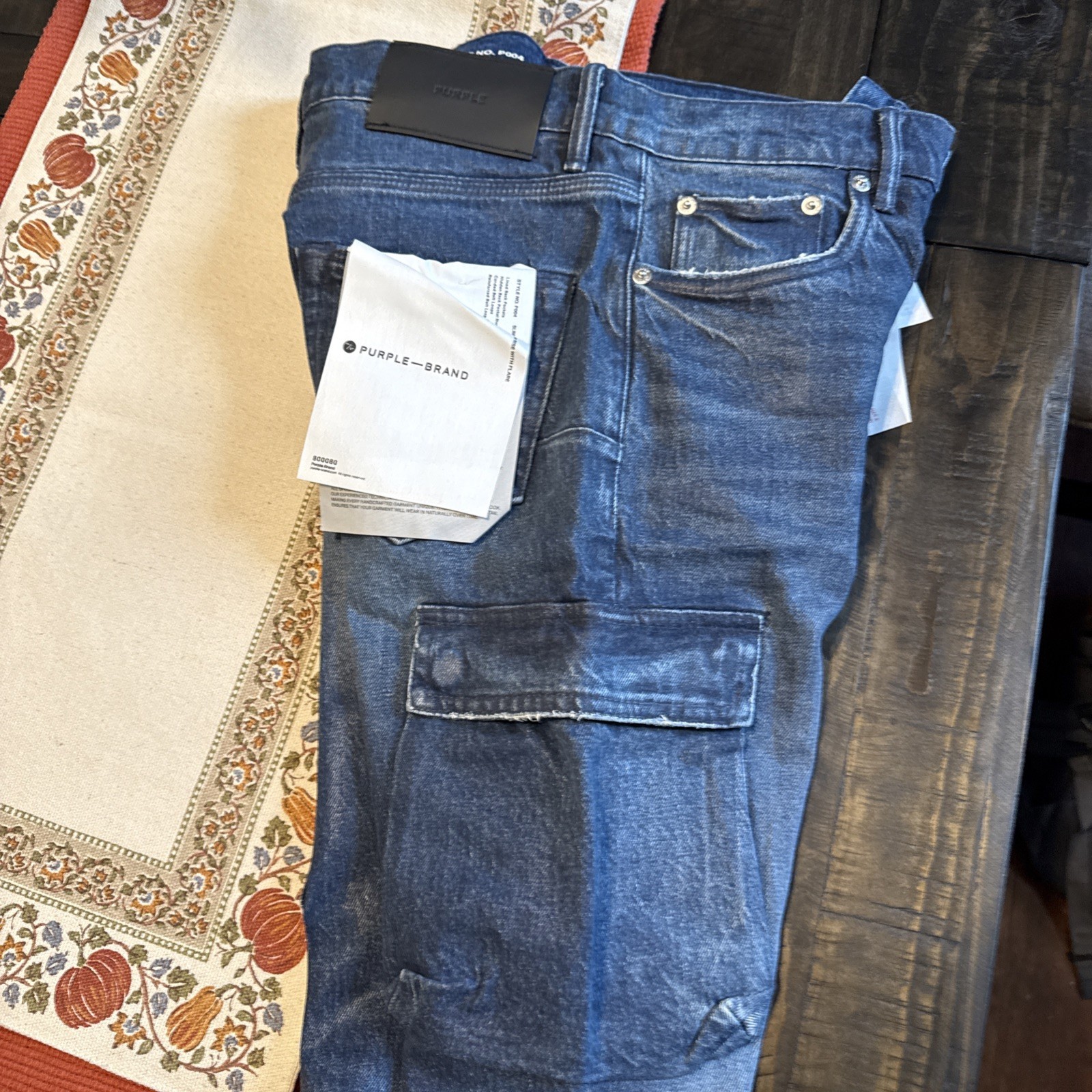 PURPLE BRAND – Cargo Medium Wash Denim Flare P004 Jeans – Men’s Sz 31×31