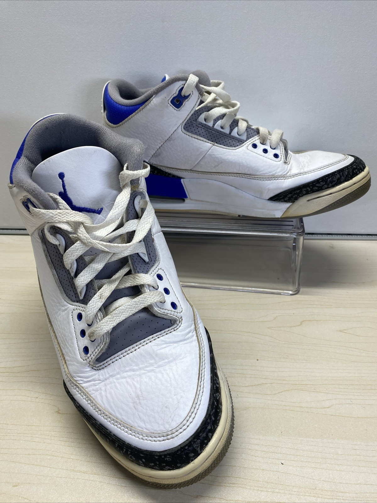 Air Jordan 3 Racer Blue Retro Size 10 Mens White, Blue Sneakers 2021 CT8532-145