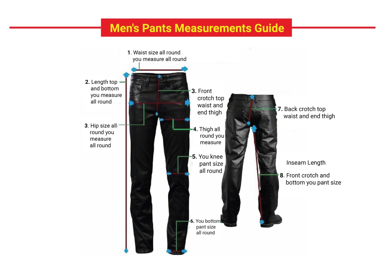 Men’s Black Genuine Lambskin Real Leather Casual Jeans Biker Leather Pant