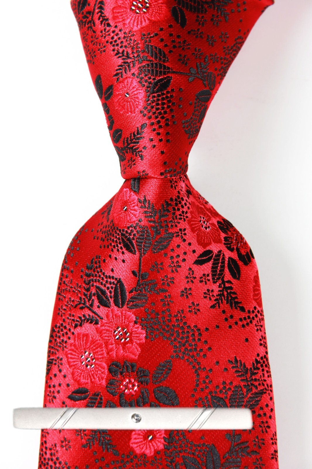 New Classic Tie Floral JACQUARD WOVEN 100% Silk Men’s Necktie Tie