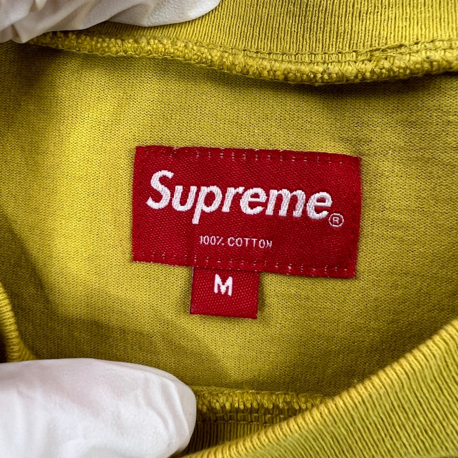 Supreme Est 1994 Colorblock T-Shirt Size M Blue Yellow Mens Streetwear Skater