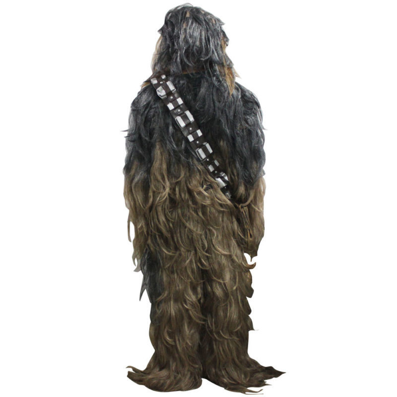 Halloween Star Wars Chewbacca Fancy Dress Costume Adult Chewie Full Set Costume