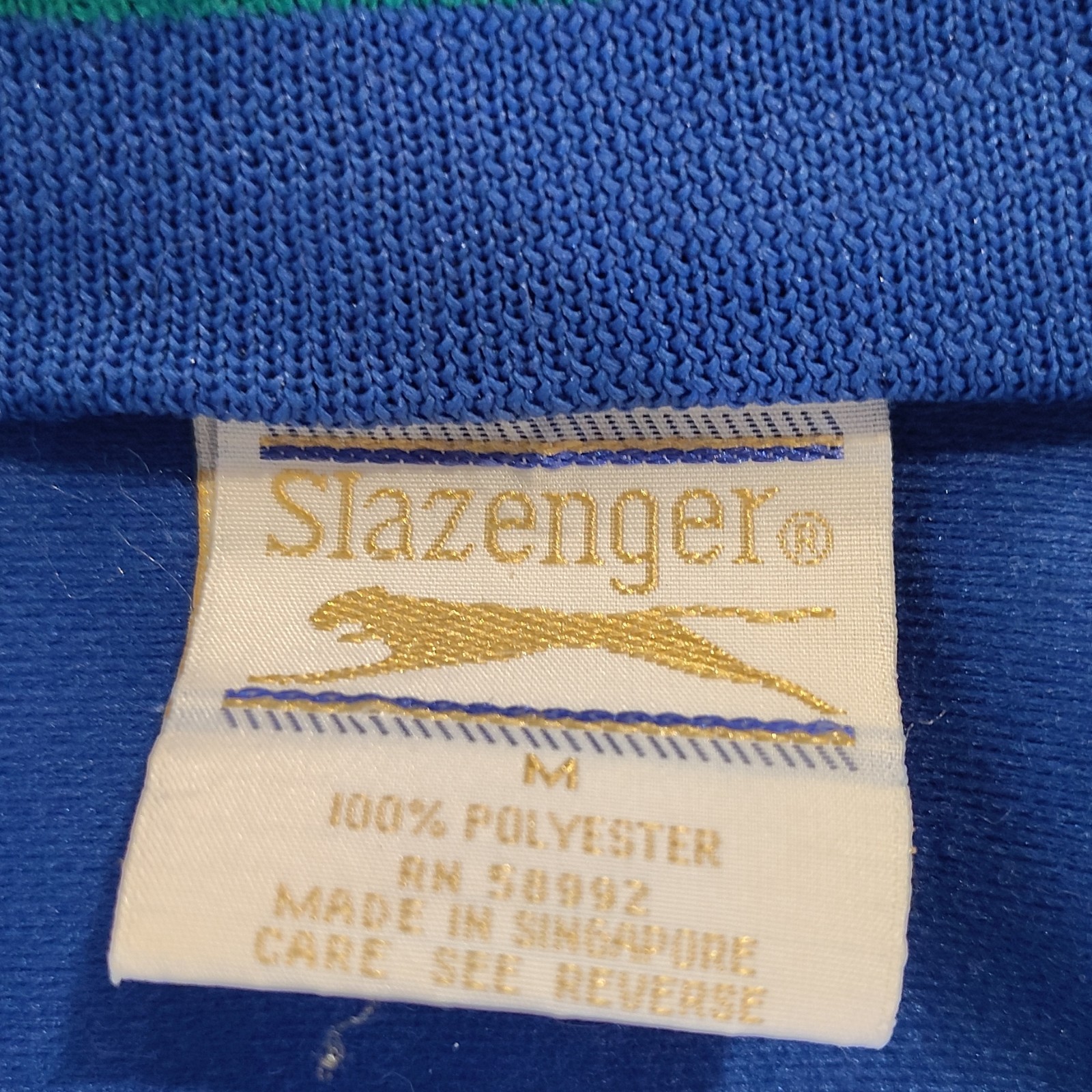 Slazenger Men’s Blue Colorblock Full-Zip Track Jacket Stand-Up Collar M