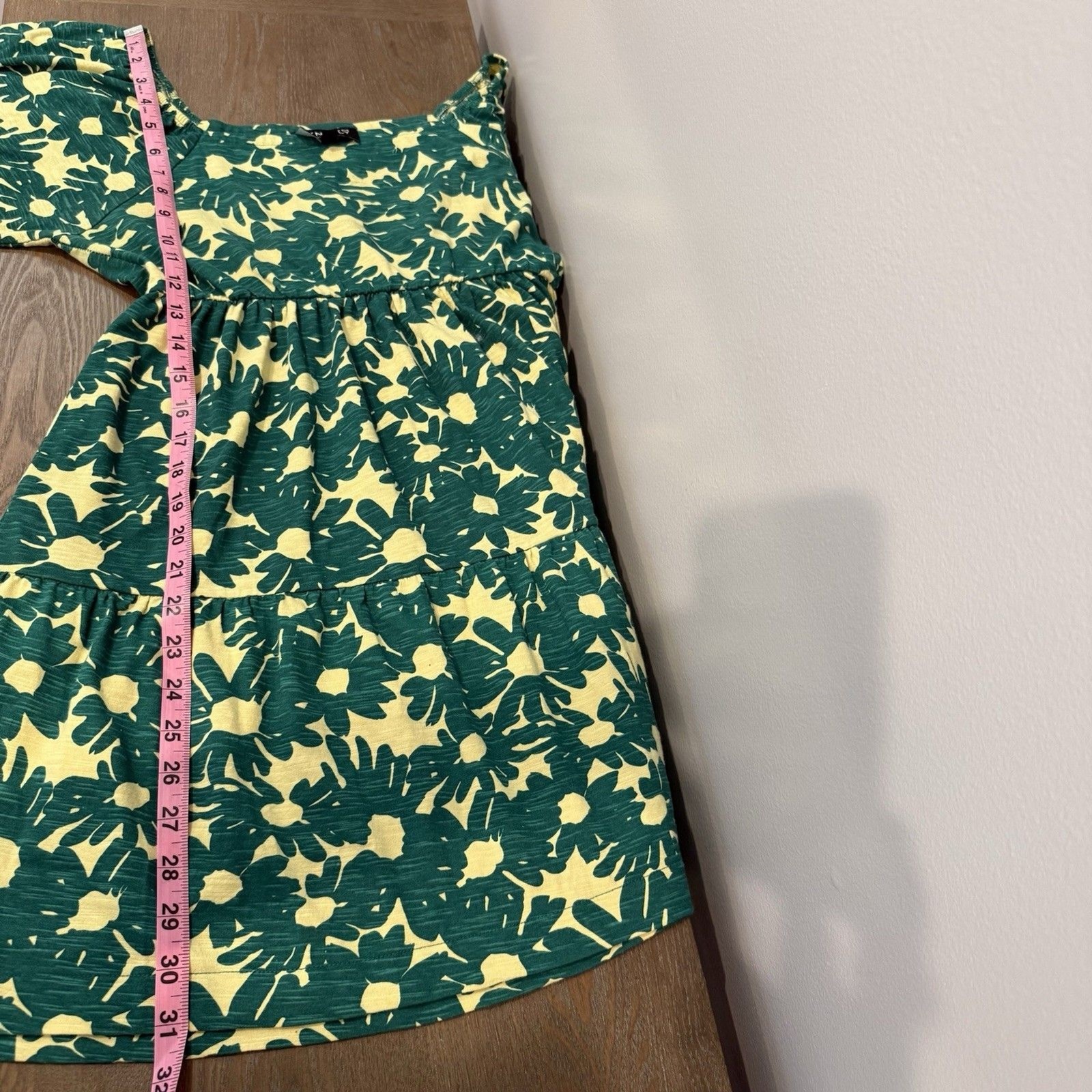 Known Supply Bowen Dress Sz S Organic Cotton Stretch Floral Boho Pockets Soft
