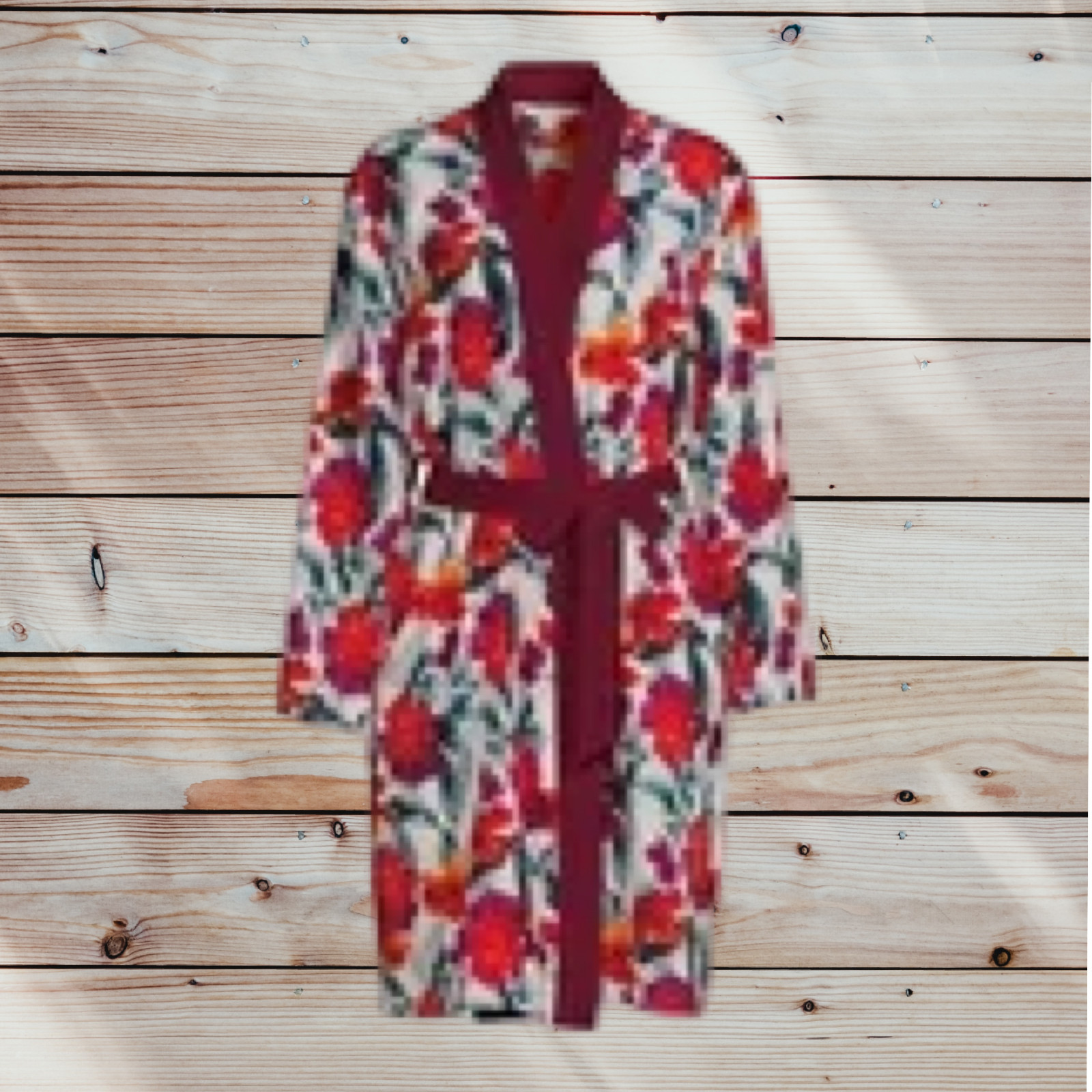 Pioneer Woman Bell Sleeve Wrapper with Tie Watercolor Rose 2X/3X. NWT