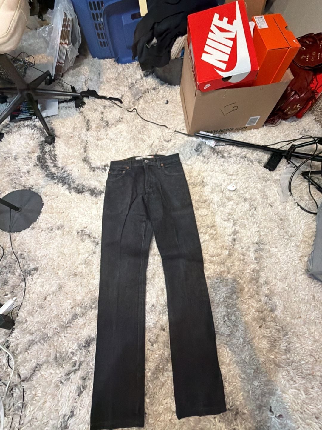 Levi’s 517 Boot Cut Black Denim Jeans Size 29×34