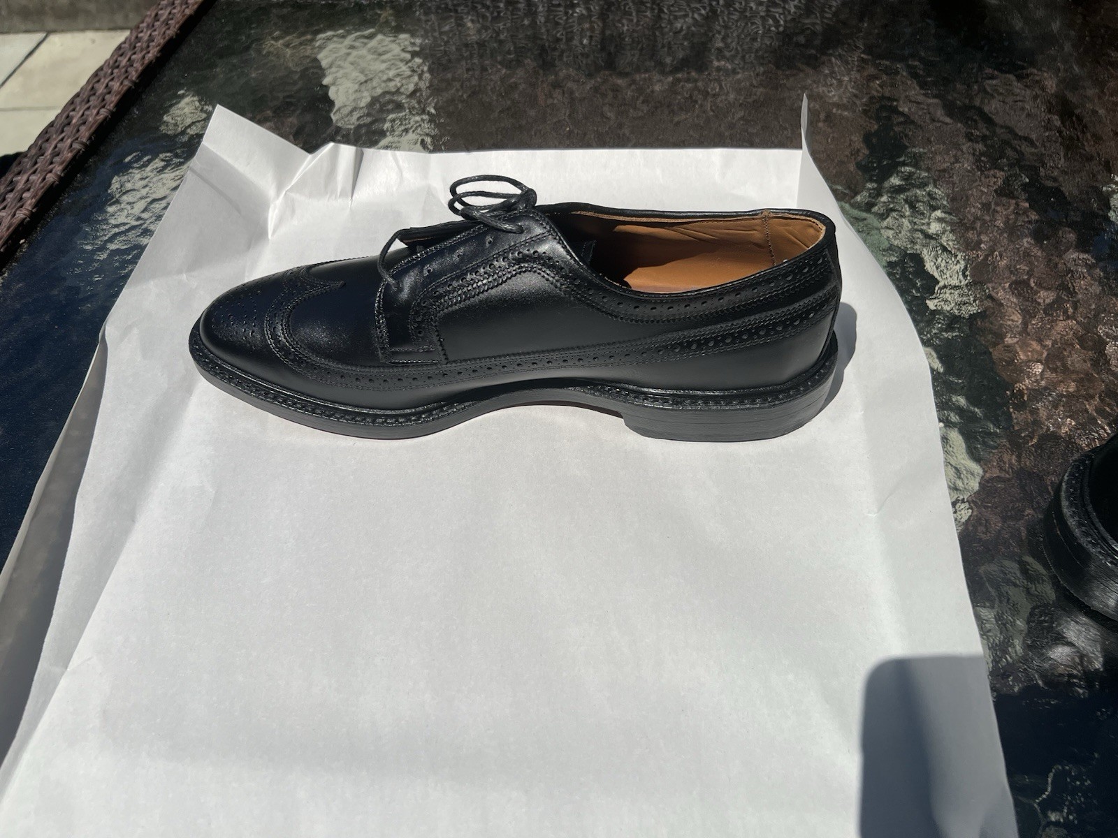 Allen Edmonds MacNeil Black Leather Wingtip Men’s Dress Shoes 13D