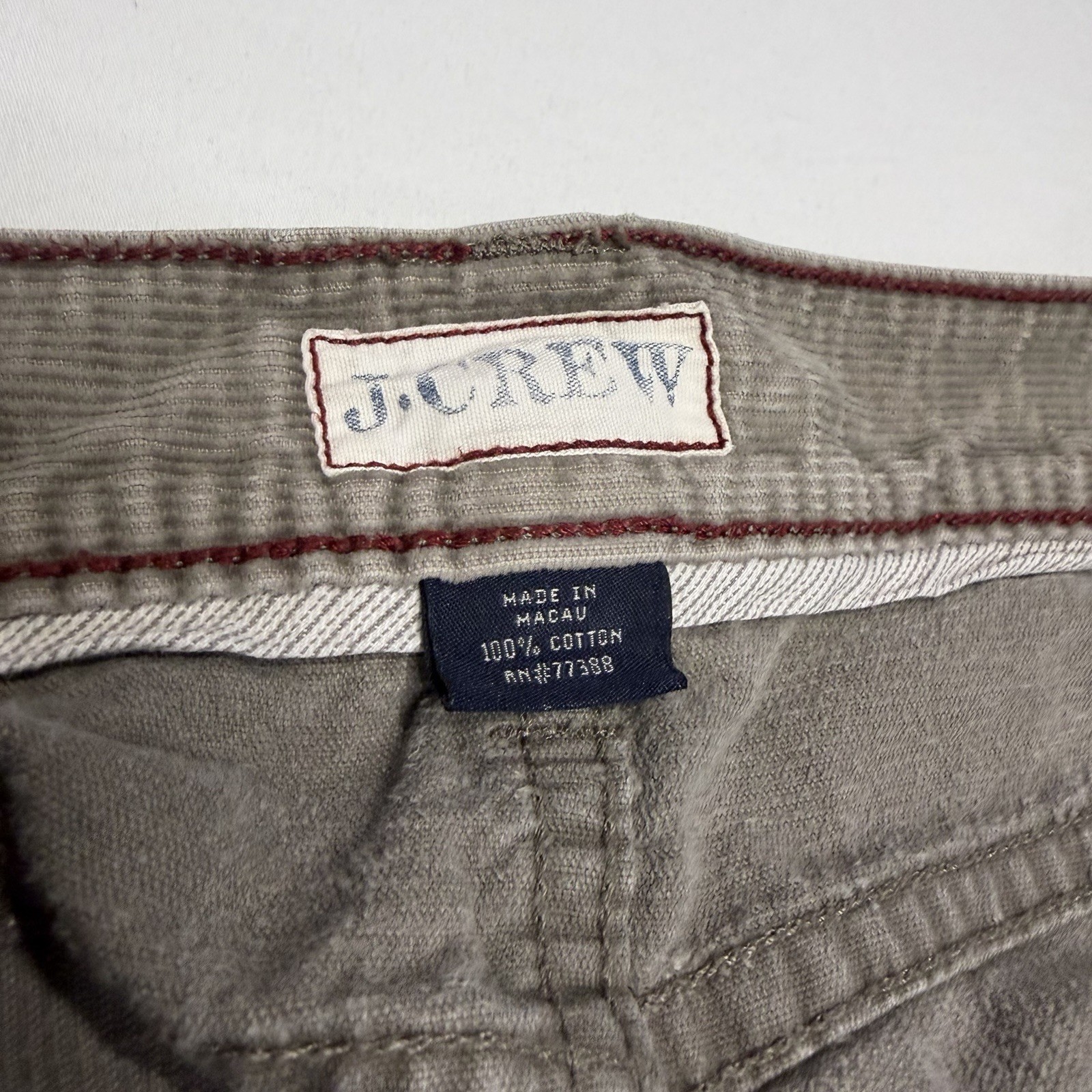 J.Crew Men’s Vintage Corduroy Pants 32×30 Straight Fit Beige 100% Cotton