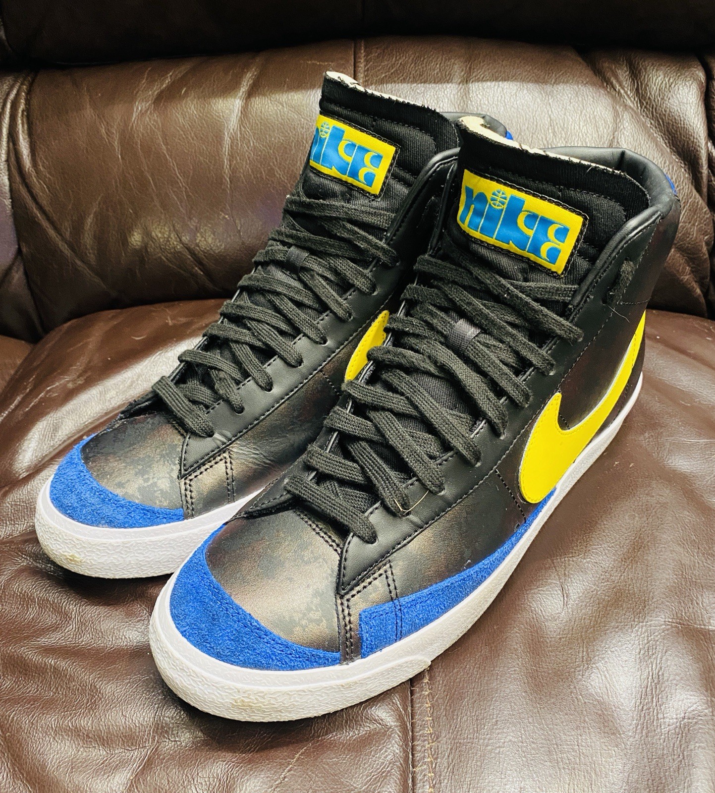 Nike Blazer Mid ’77 VNTG Sisterhood Black Yellow Royal Men’s Size 11 w/ Box