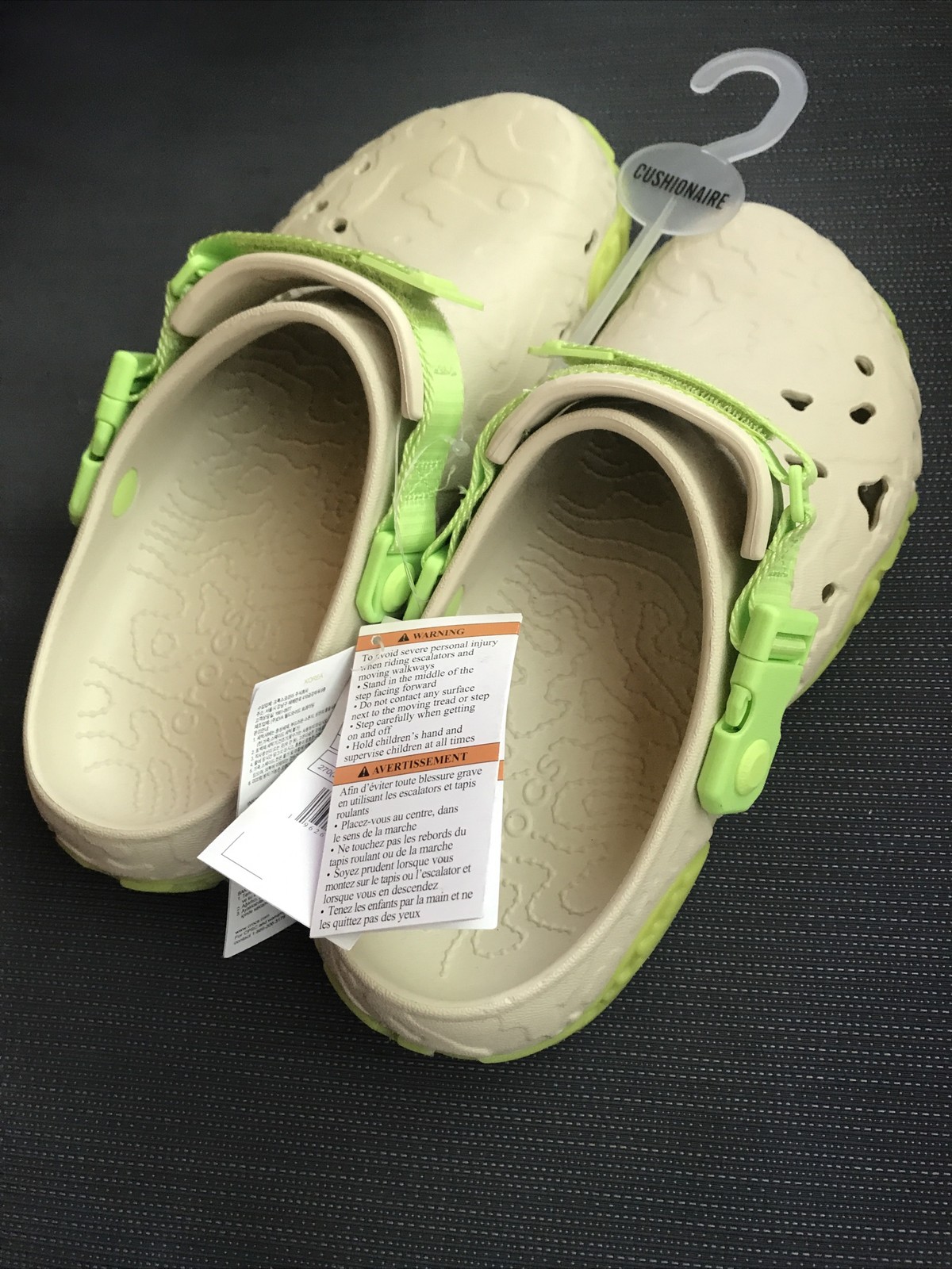 NEW Crocs All Terrain Atlas Clog Men 9 W 11 Tan Lime Green Trail Hike Sandals