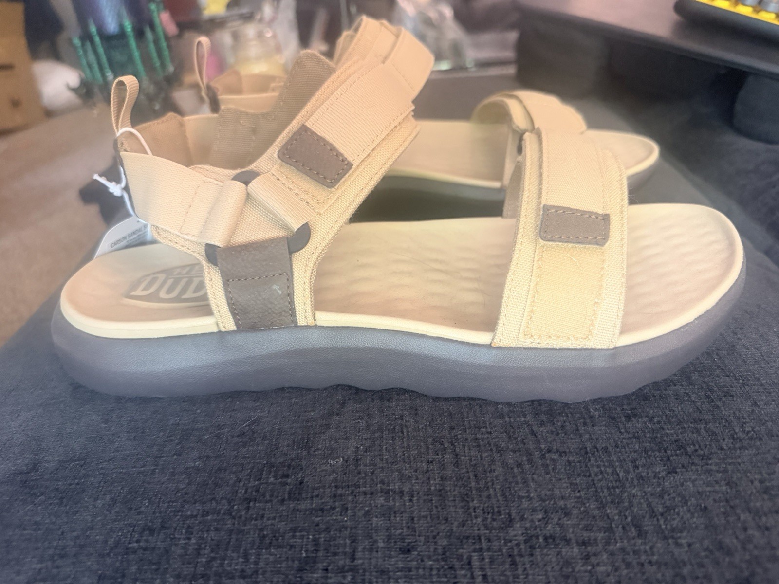 Hey Dude Carson Sandal Sport Mode Tan Brown Men’s Size 10 New