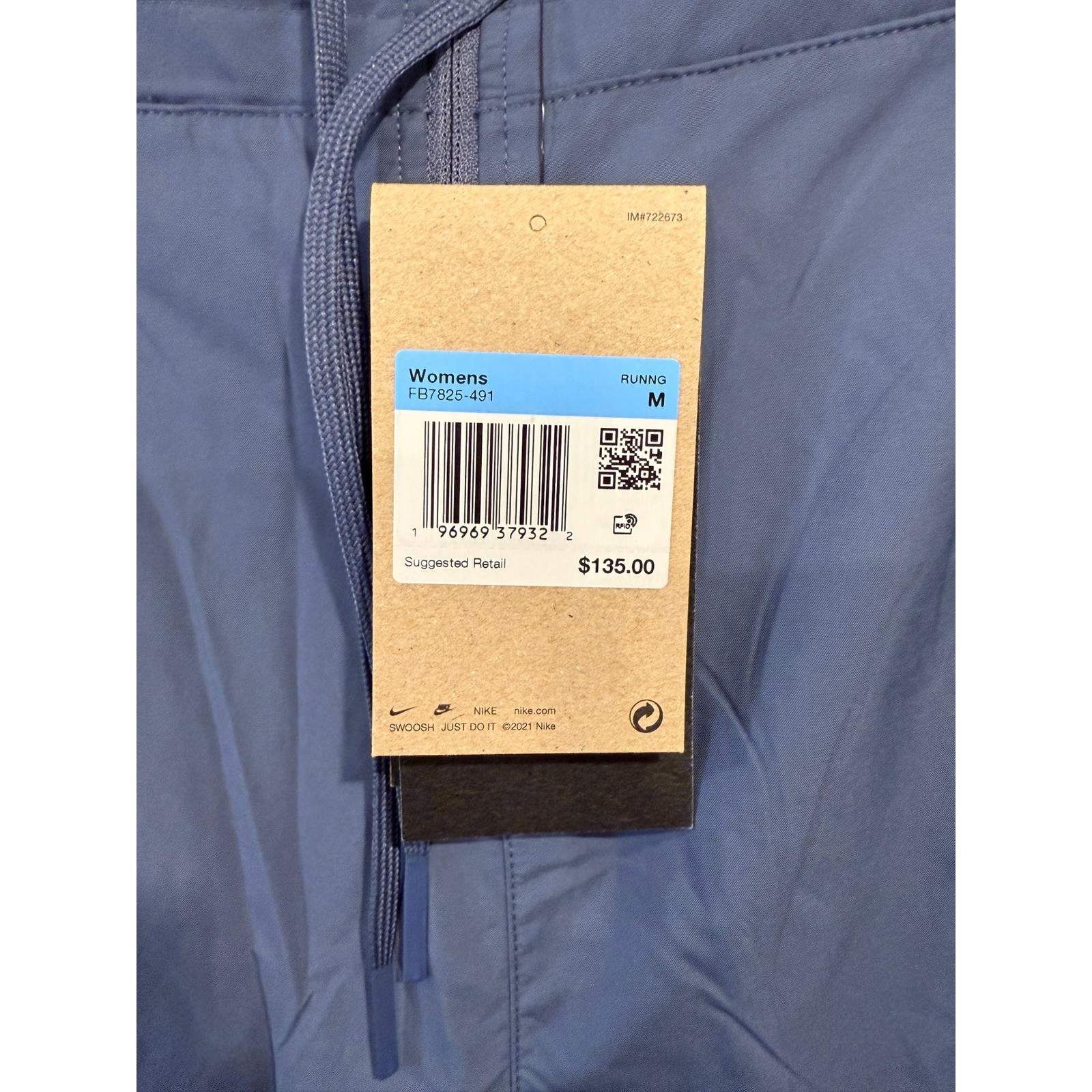 Nike Running Division Womens Track Pants Blue Ashen Slate FB7825-491 Medium NEW