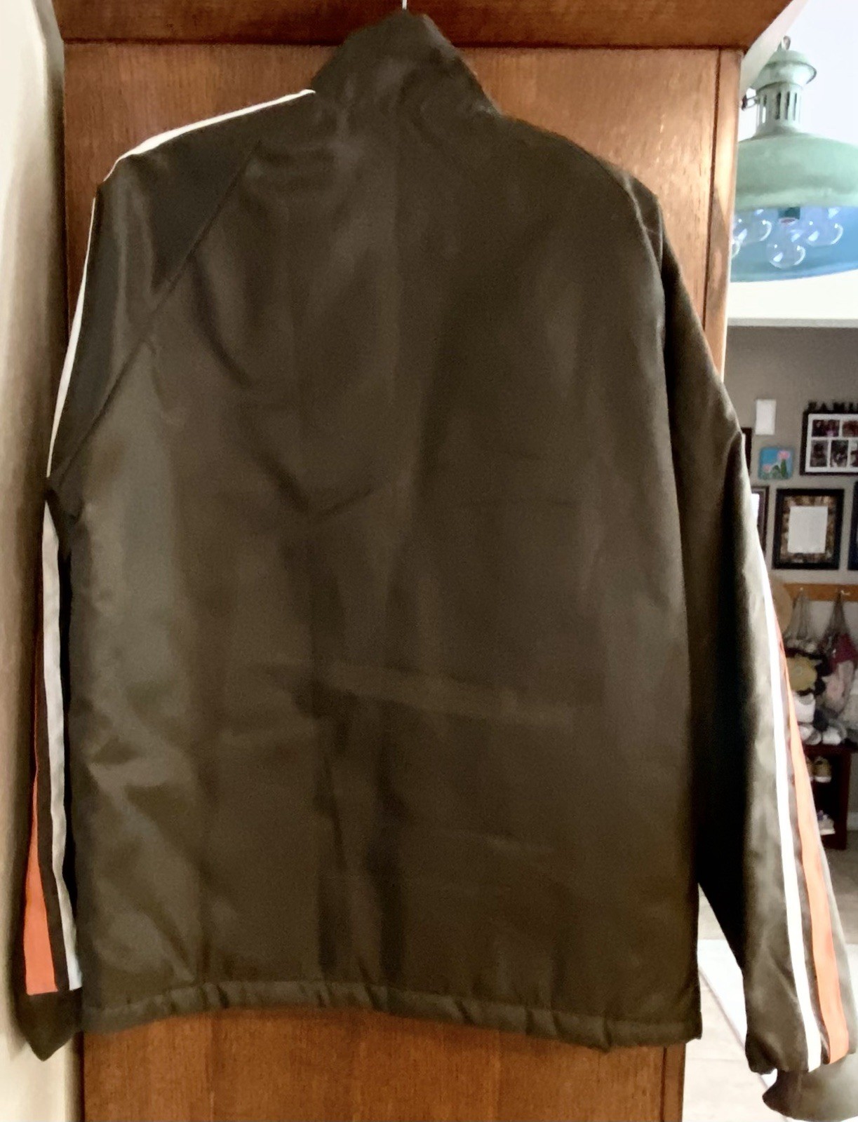 Vintage 80s U-Haul Bomber Puffer Jacket Large Swingster Button Snap Made in USA