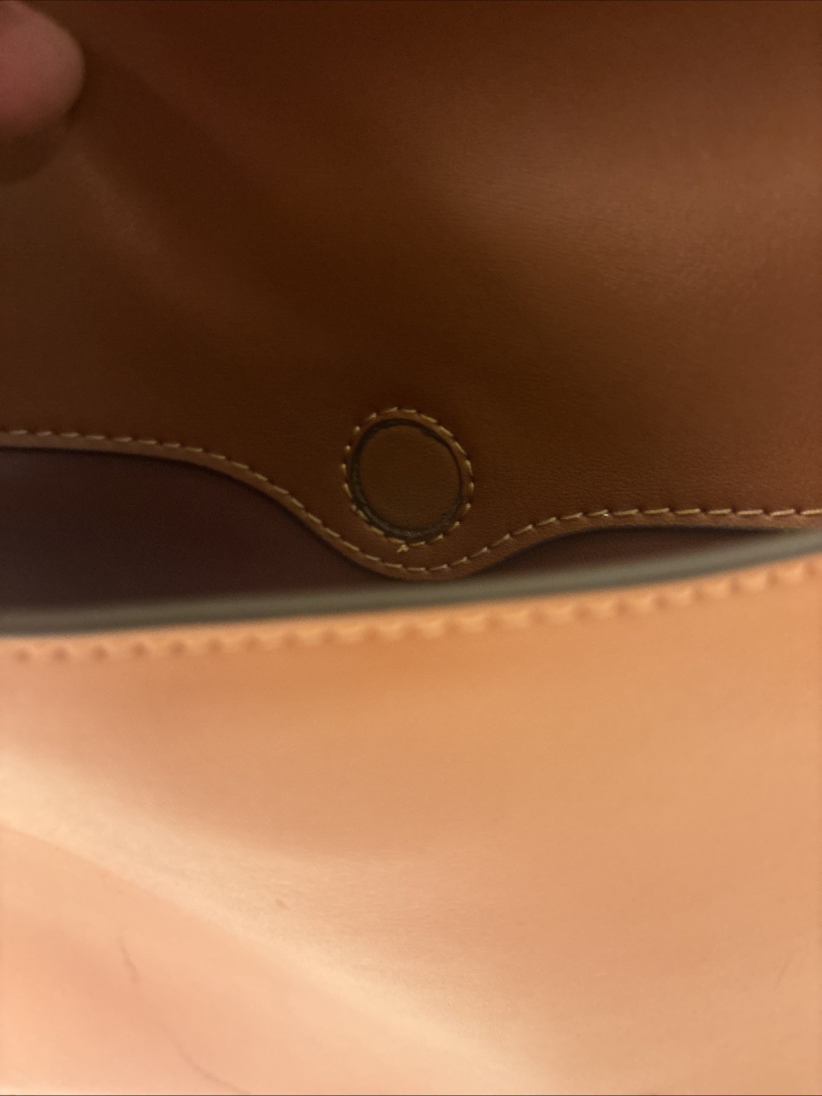 COACH WILLIS 2 Tone Brown LEATHER 2-WAY W HANDLE CROSSBODY BAG 10” Stain (o66