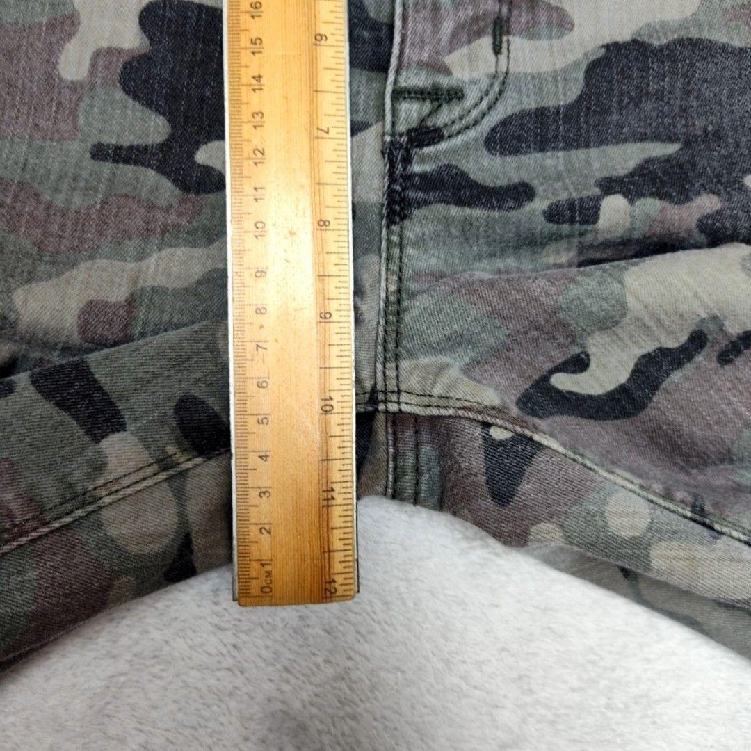 Hudson Jeans Womens 30 Green Camo Nico Midrise Ankle Skinny Camouflage Denim USA