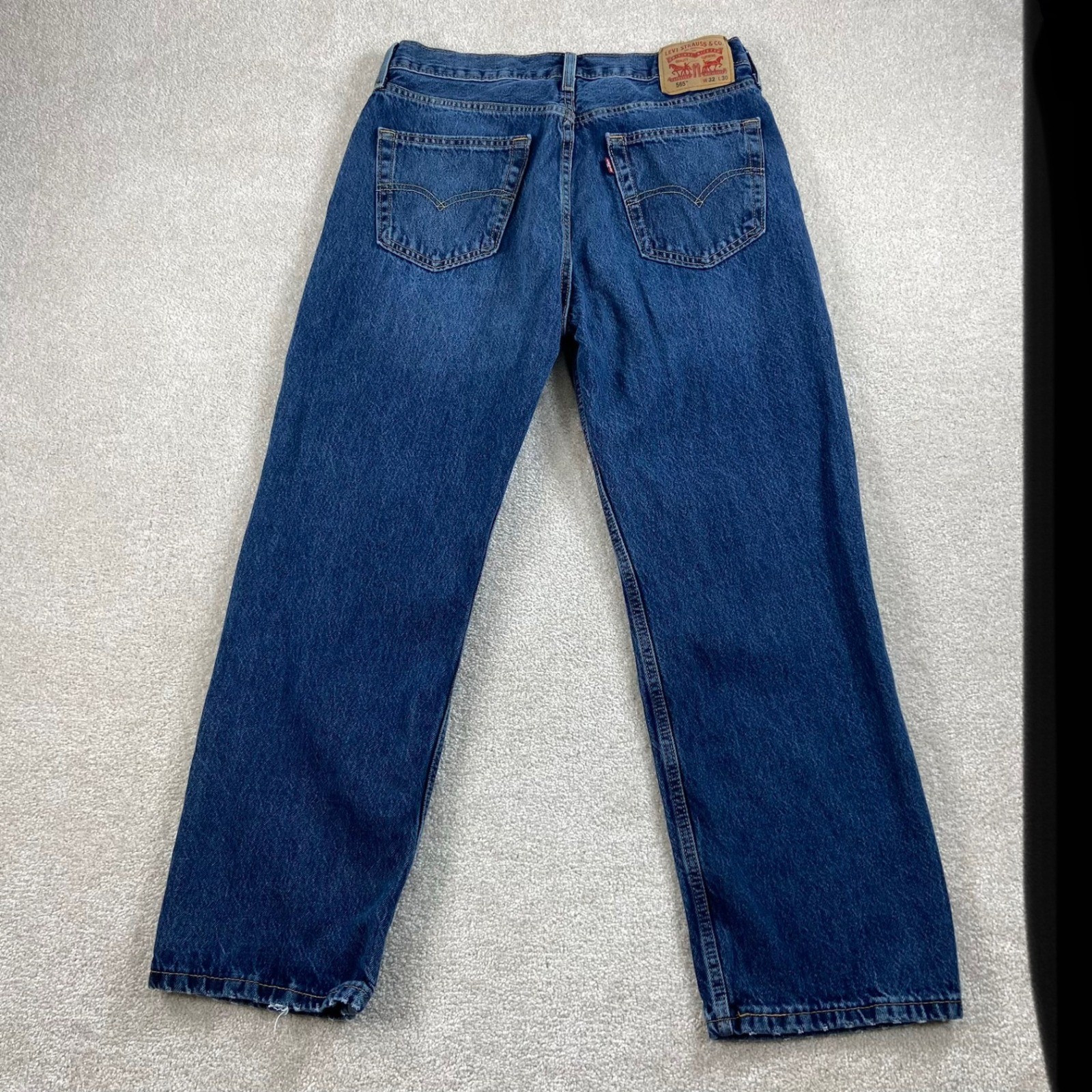 Levi 565 Jeans Mens 32 Blue Loose Fit Straight Leg Denim Pants