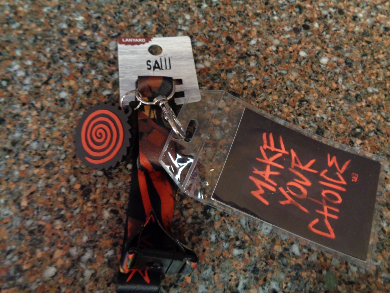 Saw 🪚 “Make Your Choice” Lanyard Buzzsaw Charm ID Holder Cardholder New