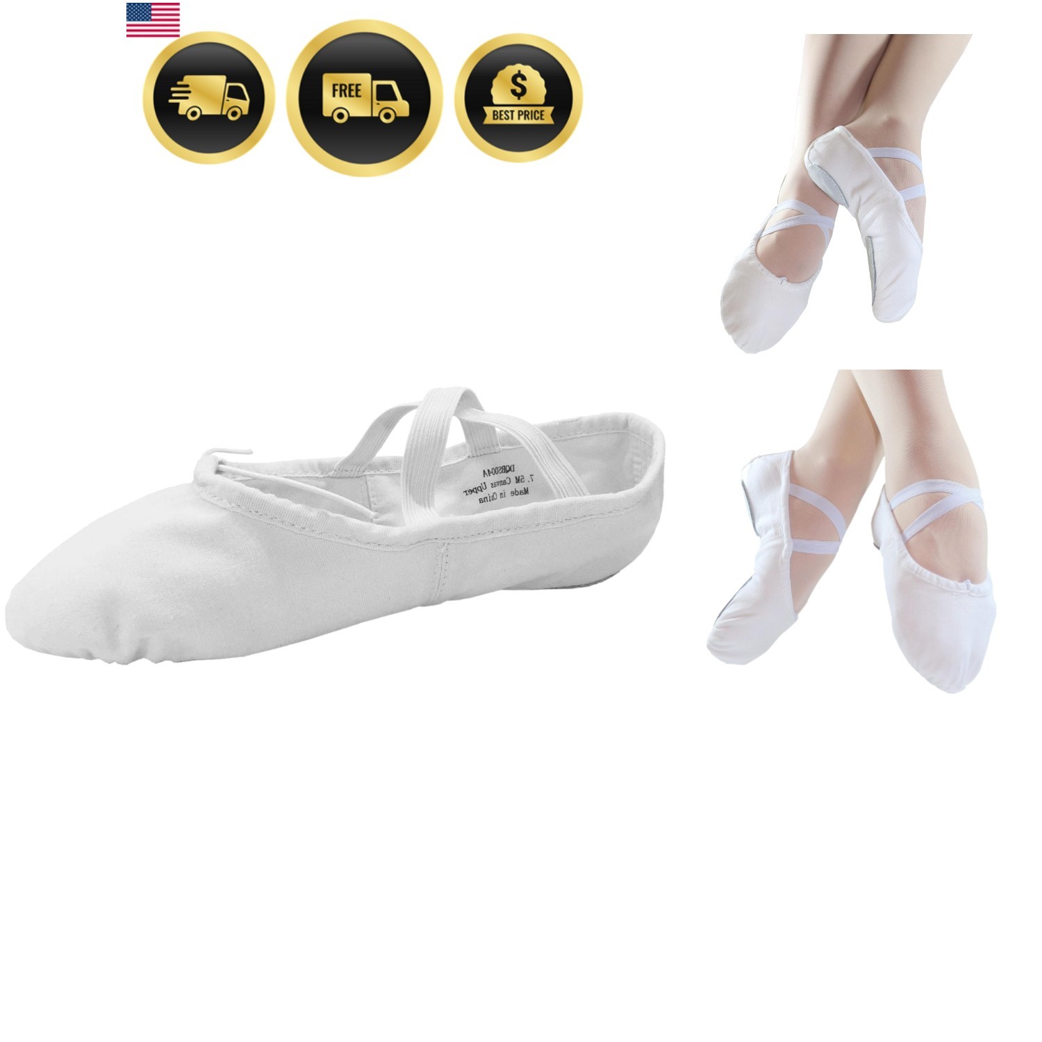 Adult Split Sole Canvas Ballet Slipper