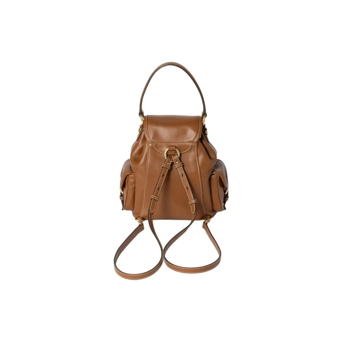 MIU MIU Brand Engraved Logo Backpack Unisex 7×4.5×8.6 in