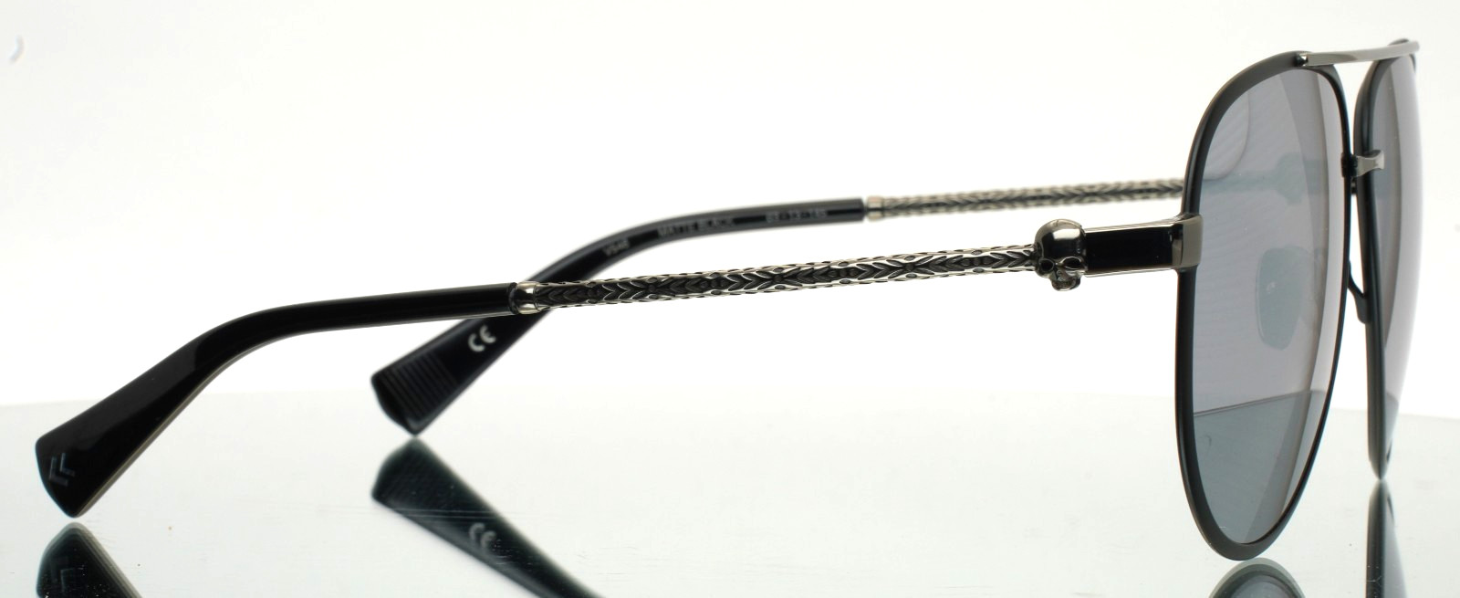 JOHN VARATOS V546 Black Gunmetal Mens Aviator Mirror Sunglasses 63-13-145 B:54