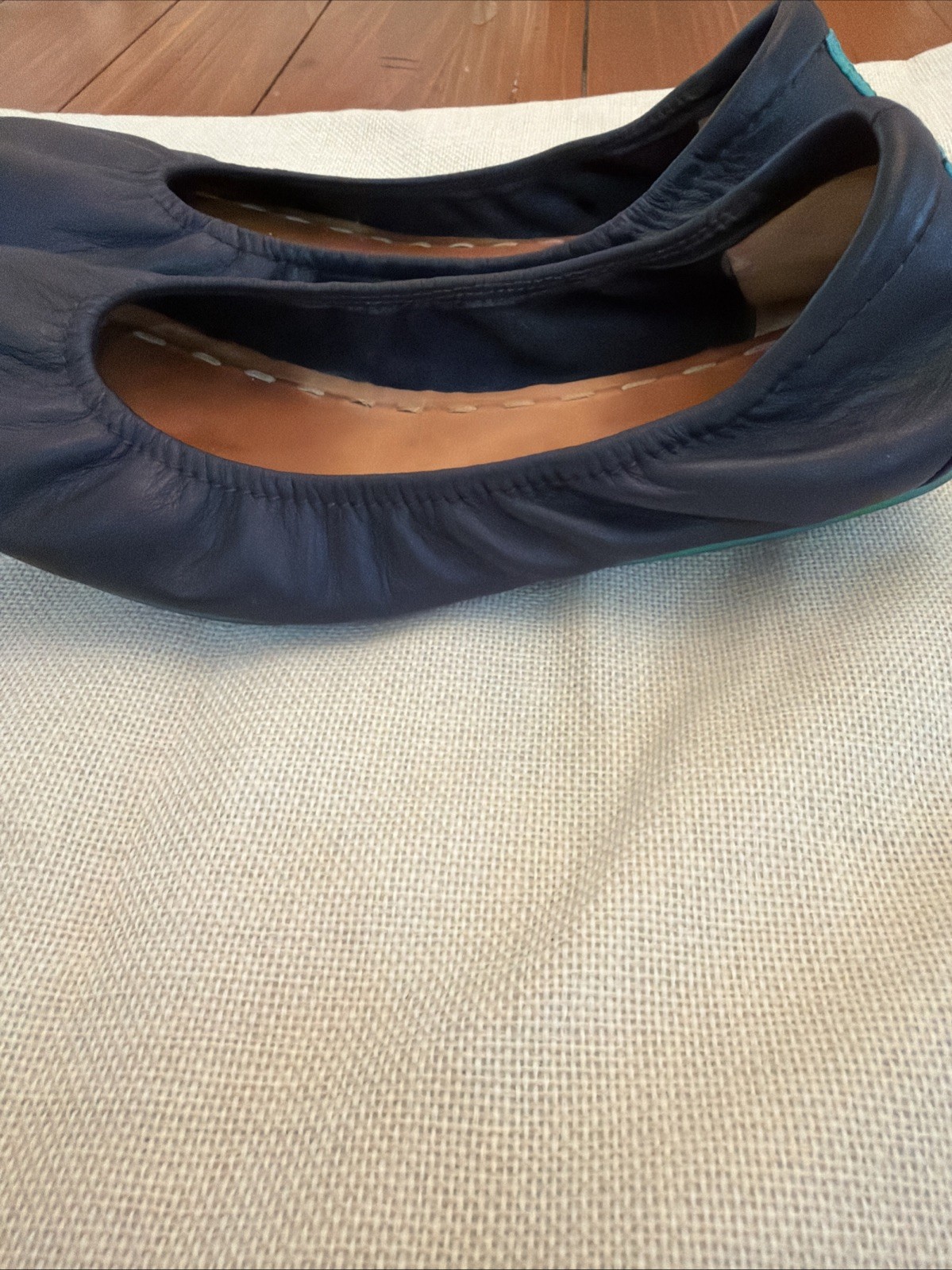 Tieks by Gavrieli Cali Navy Blue Ballet Slip On Leather Flats Women’s Size 9