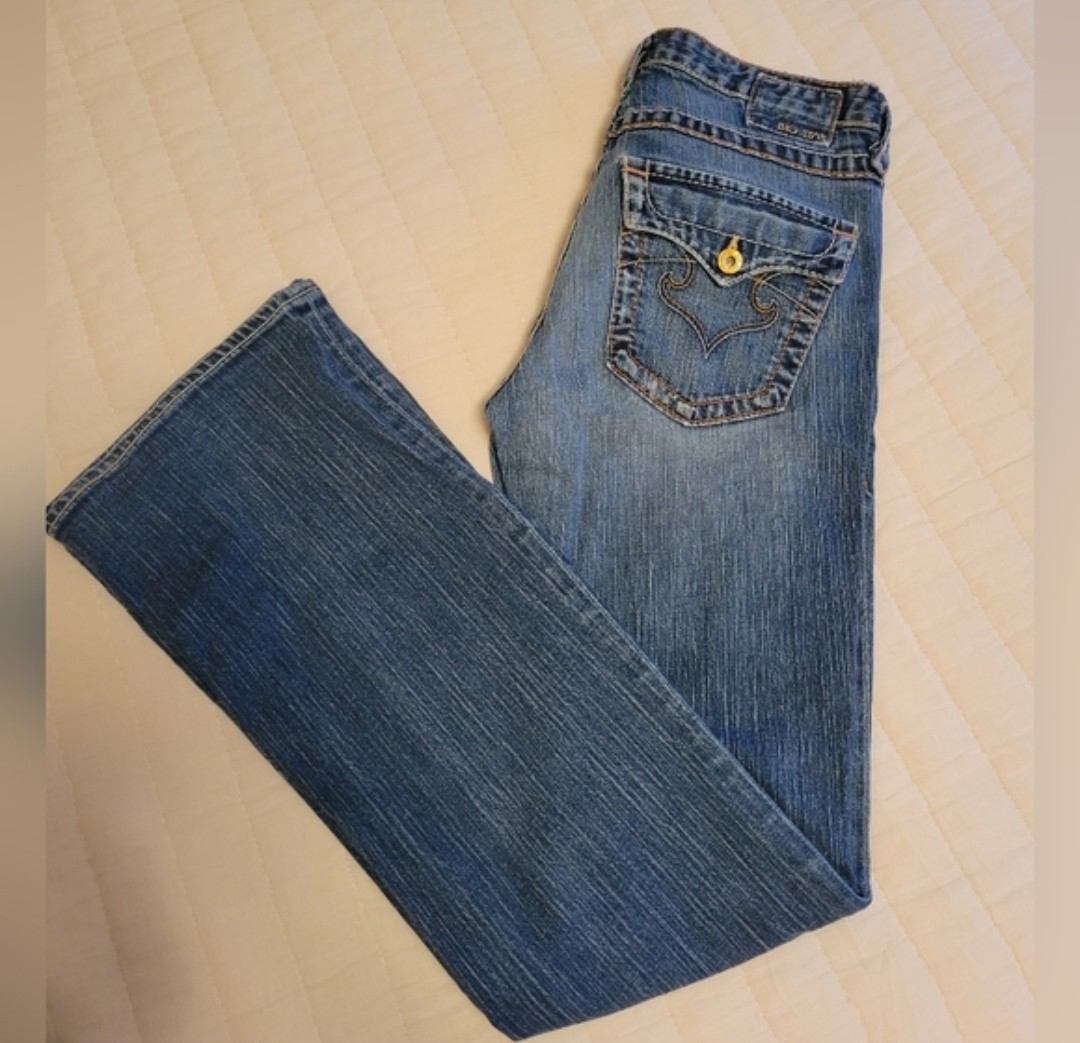 BIG STAR Women’s Bootcut Jeans Blue Medium Wash Mid Rise Denim Cotton 5-Pocket