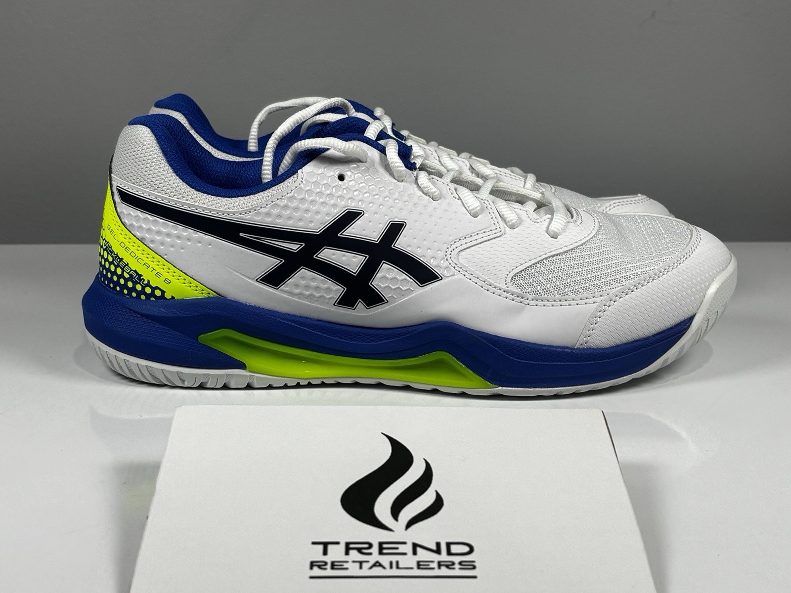 Asics Gel Dedicate 8 Pickleball Tennis Shoes White Black Mens Sz 10 1041A409-103