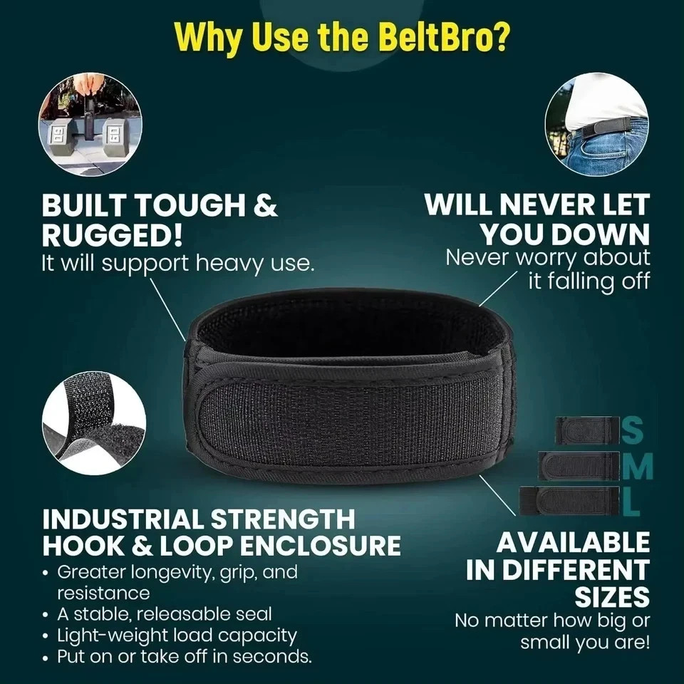 1pcs BeltBro Pro For Men Next Gen BeltPro Buckle-Free Elastic Belt USA