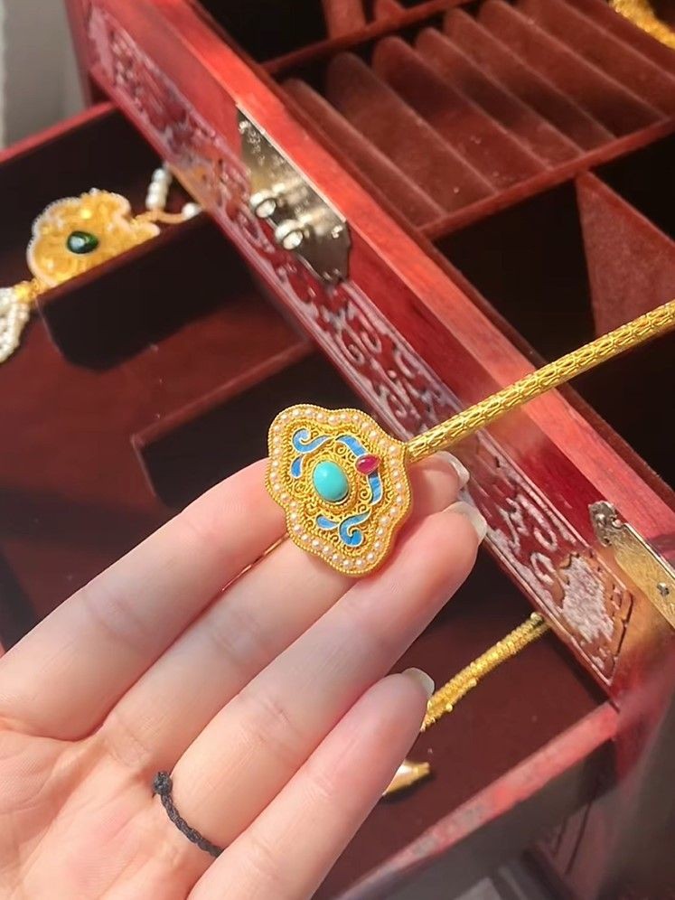 Ruyi Hairpin Women Vintage Chinese Style Handmade Hair Stick