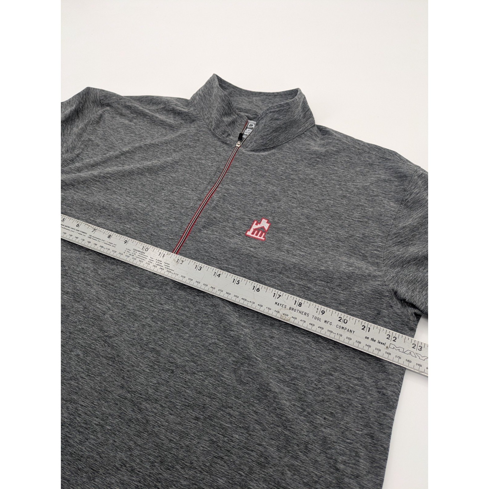 Straight Down Golf Pullover Crusher 1/4 Zip Jacket Men’s Large Gray Preppy