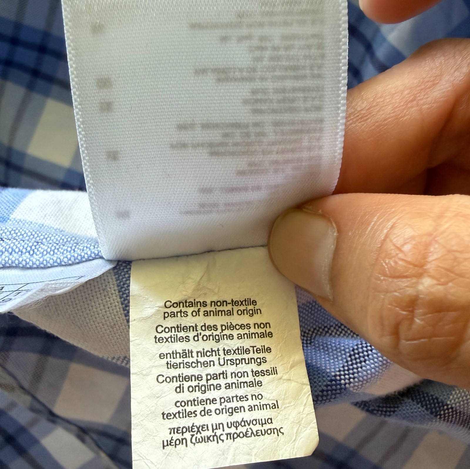 Brooks Brothers Milano Shirt S Small Blue Plaid Supima Cotton Made in USA Slim