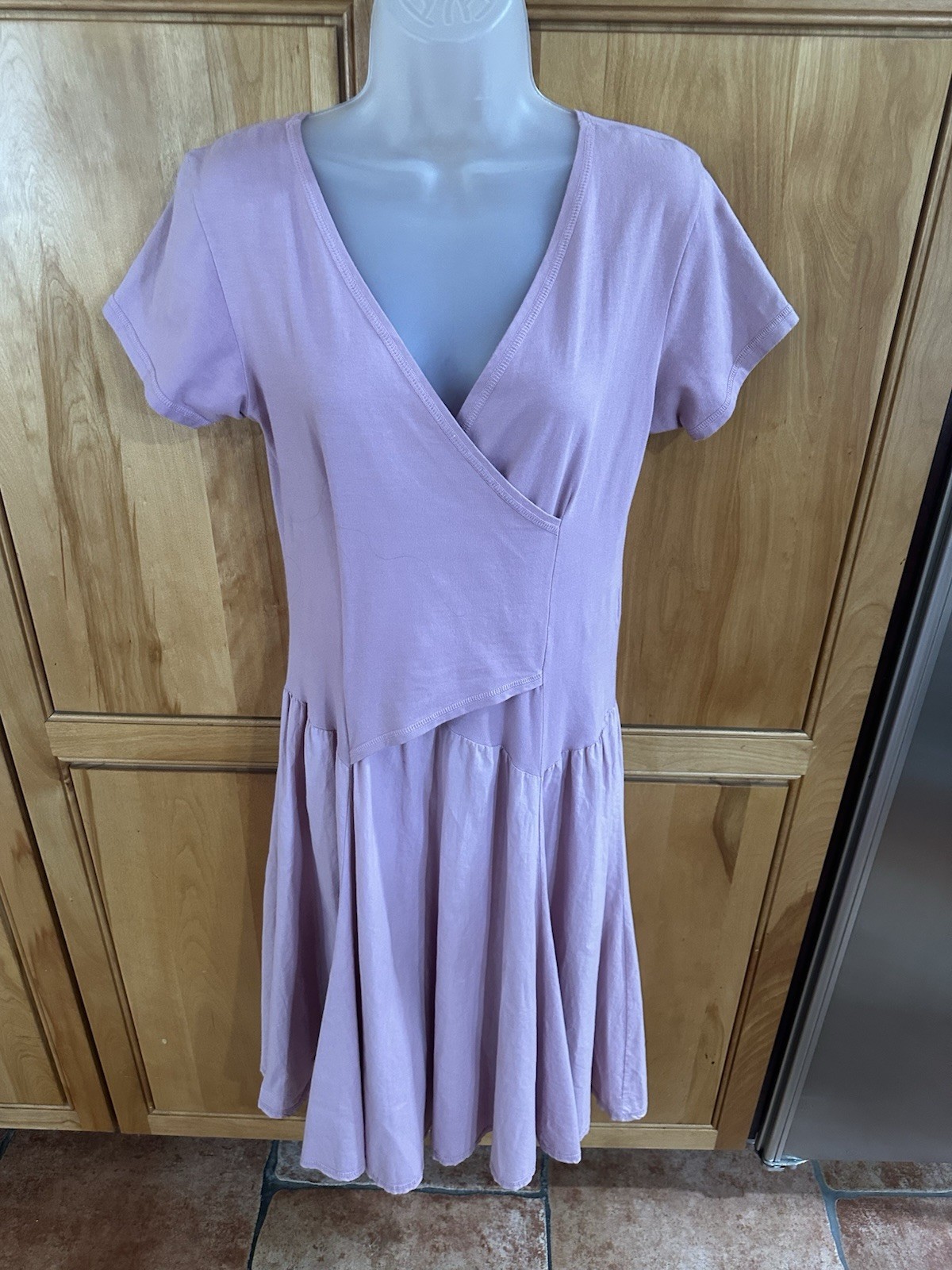 Luna Luz M Domingo Cap Sleeve Dress Mauve Pale Orchid NRNU!