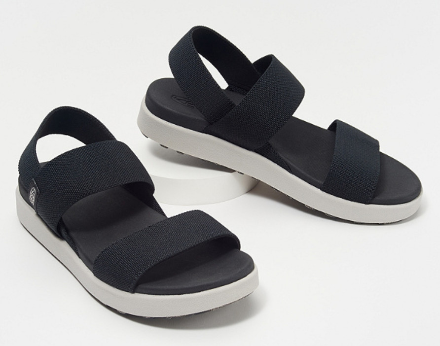 Keen Elle Backstrap Black Strappy Stretch Sandal Women’s US sizes 5-11/NEW!!!